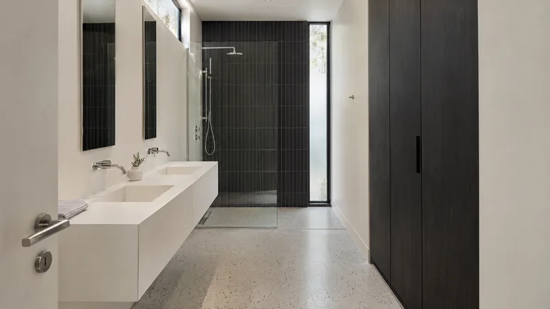 graphic monochrome bathroom design concept