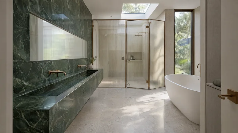 verde stone bathroom design concept